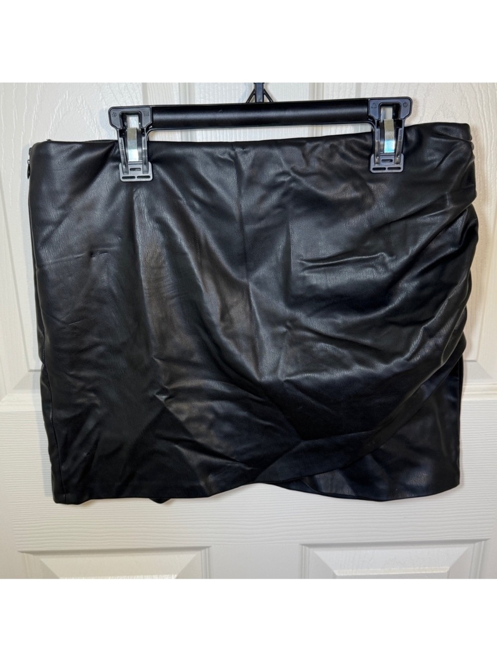 Zara Black Faux Leather Mini Skirt